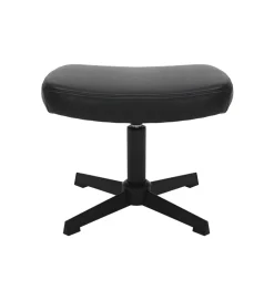 Stołek obrotowy VOGUE 45 cm skórzany czarny