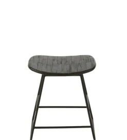 Stołek ZAMBIA drewno teak czarny