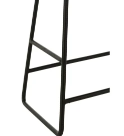 Stołek ZAMBIA drewno teak czarny