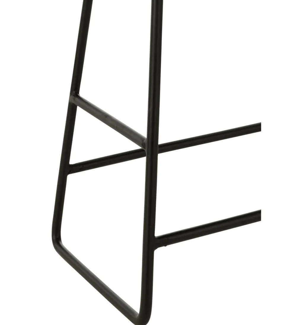 Stołek ZAMBIA drewno teak czarny