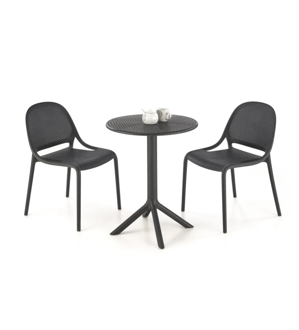 Stół ogrodowy CALVO 72 cm czarny