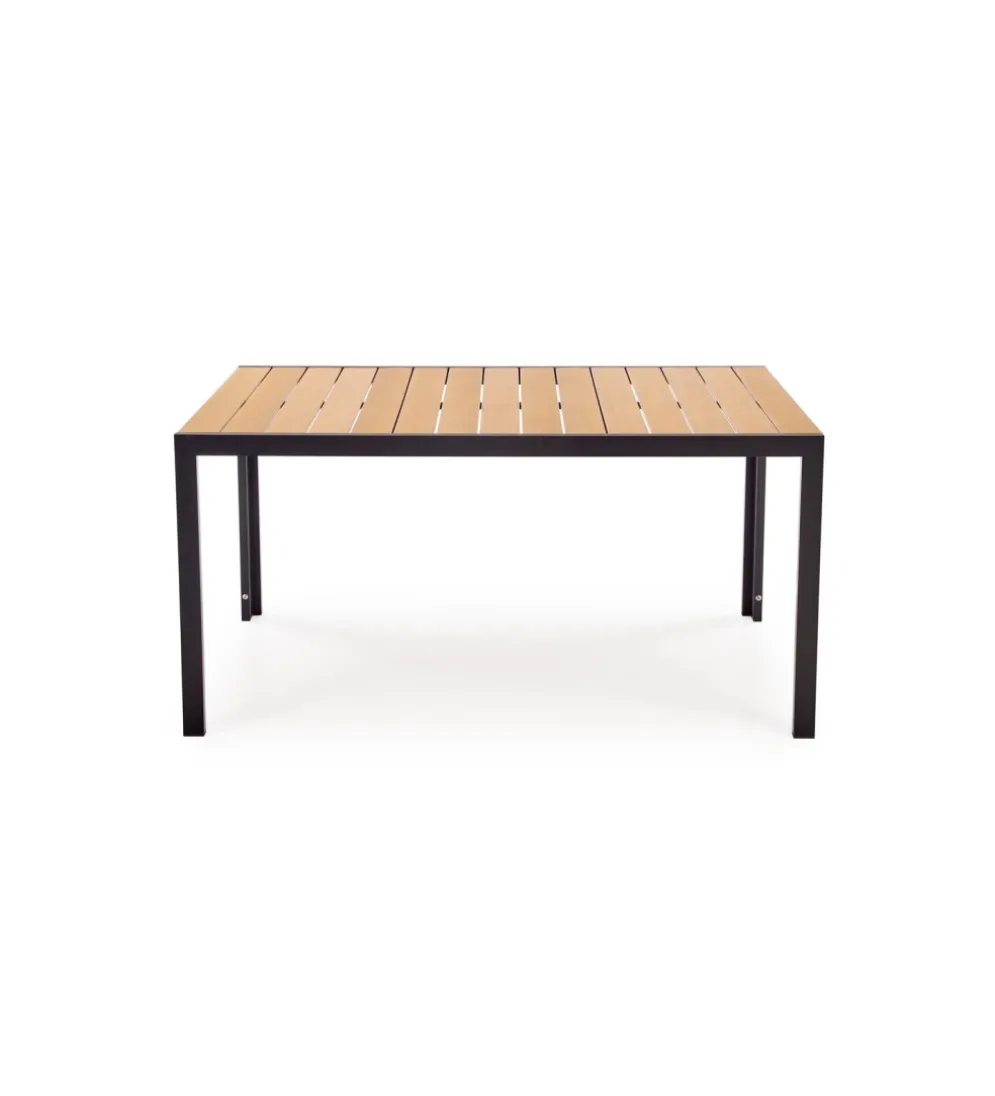Stół ogrodowy FIERRO 150 cm brązowy czarny