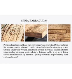 Stojak ścienny na wino Barracuda 100cm Teak