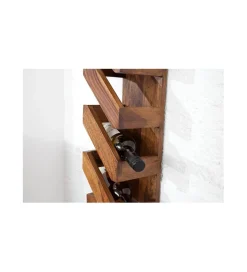 Stojak na wino FINICE Makassar 70 cm drewno sheesham