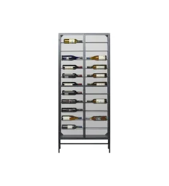 Stojak na wino PORTO 75 x 180 cm czarna