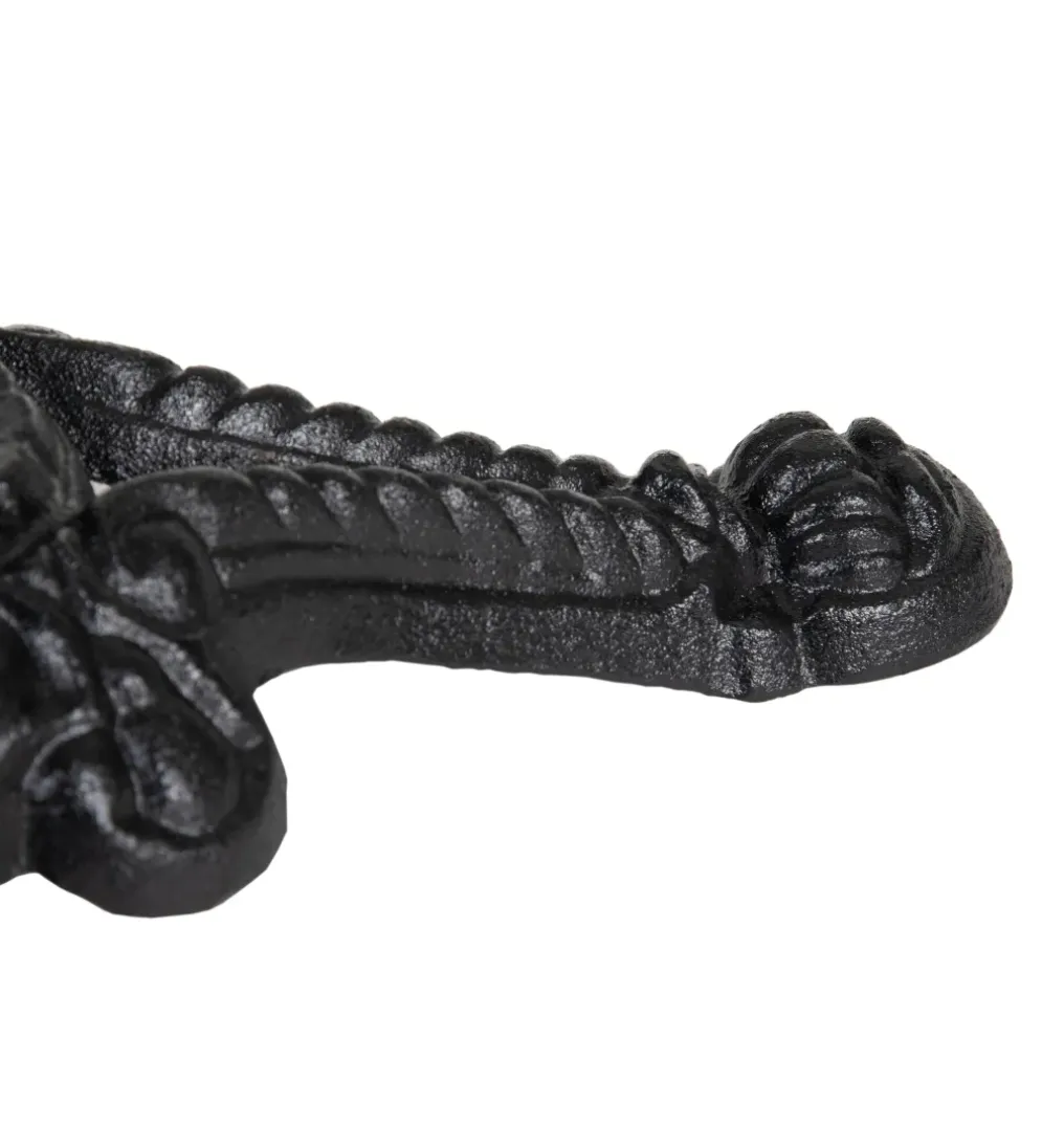 Stół okrągły AUESON 60 cm czarny blat w optyce marmuru