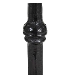 Stół okrągły AUESON 60 cm czarny blat w optyce marmuru