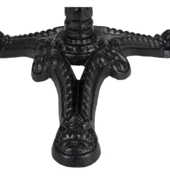 Stół okrągły AUESON 60 cm czarny blat w optyce marmuru