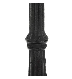 Stół okrągły AUESON 80 cm czarny blat w optyce marmuru