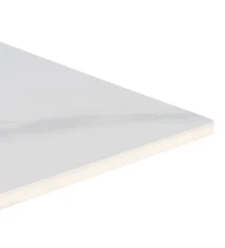 Stolik bistro SINTERED 80 cm efekt marmuru biały