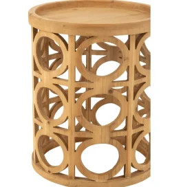 Stolik CARVI 40 cm drewno jodła naturalny