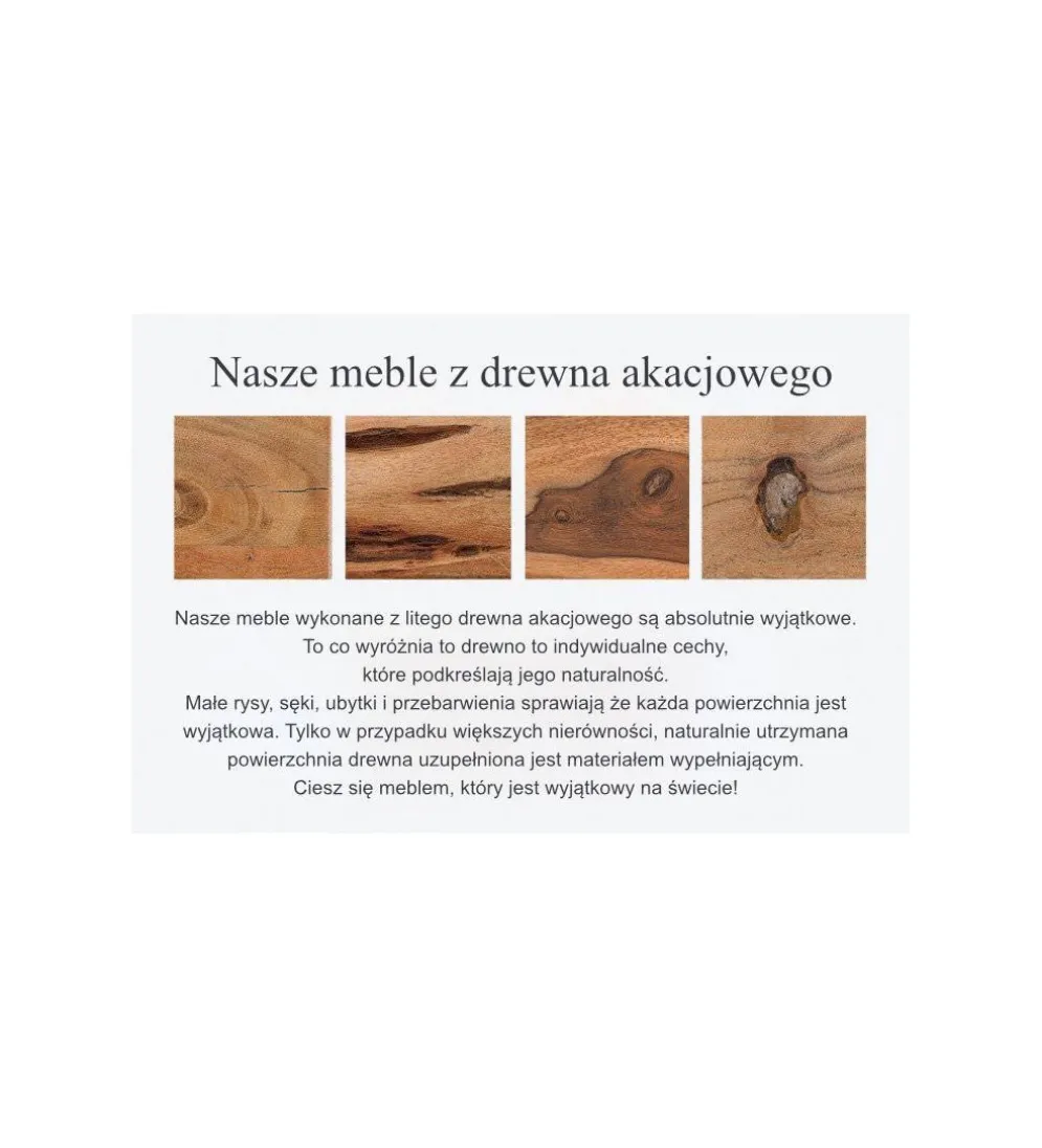 Stolik Kawowy ARKTYKA Maamut 120 Cm drewno Akacja