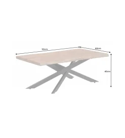 Stolik kawowy ARKTYKA Mammut 110 cm drewno akacja