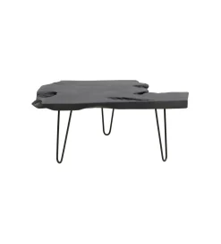 Stolik kawowy ASPEN 100 cm drewno teak czarny