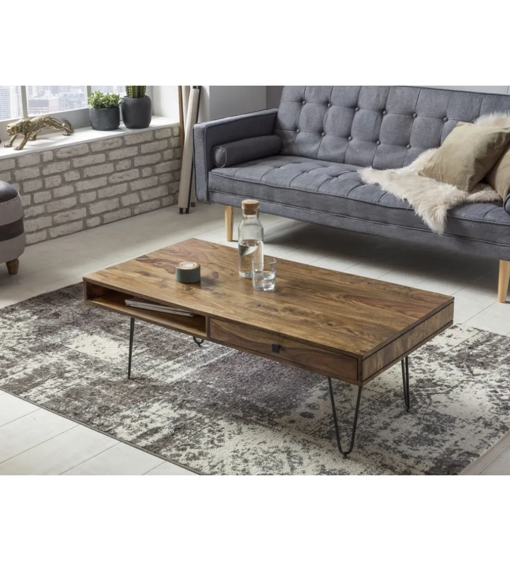 Stolik kawowy BAGLI 110 cm drewno sheesham