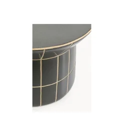 Stolik kawowy boczny BLISS TILE RIM 38 cm niebieski