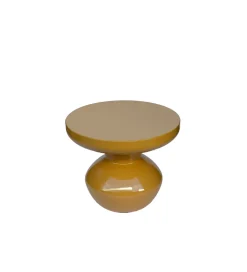 Stolik kawowy boczny BRIX LOU 40 cm musztardowy