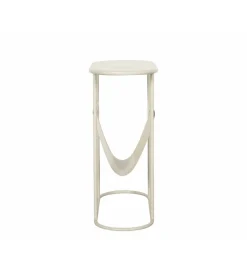 Stolik kawowy boczny BRIX LUNA 57 cm biały