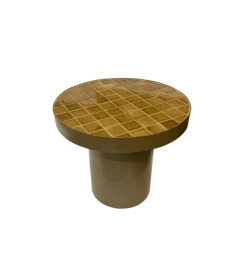 Stolik kawowy boczny BRIX TYLO 46 cm brązowy ceramika