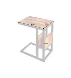 Stolik kawowy boczny CONCIERGE 60 cm drewno sheesham