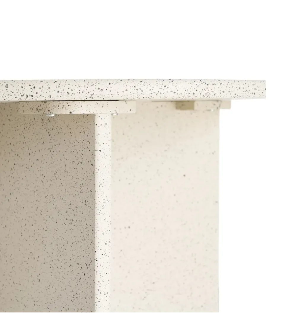 Stolik kawowy boczny DOBEMA 60 cm efekt terrazzo