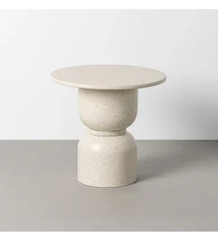 Stolik kawowy boczny EDERAN 60 cm efekt terrazzo