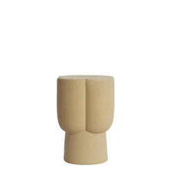 Stolik kawowy boczny JUNTO 45 cm ceramika piaskowy mat