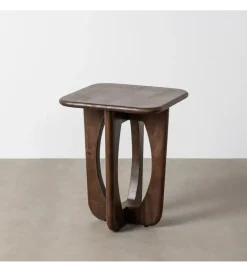 Stolik kawowy boczny KIRITON 45 cm drewno mango