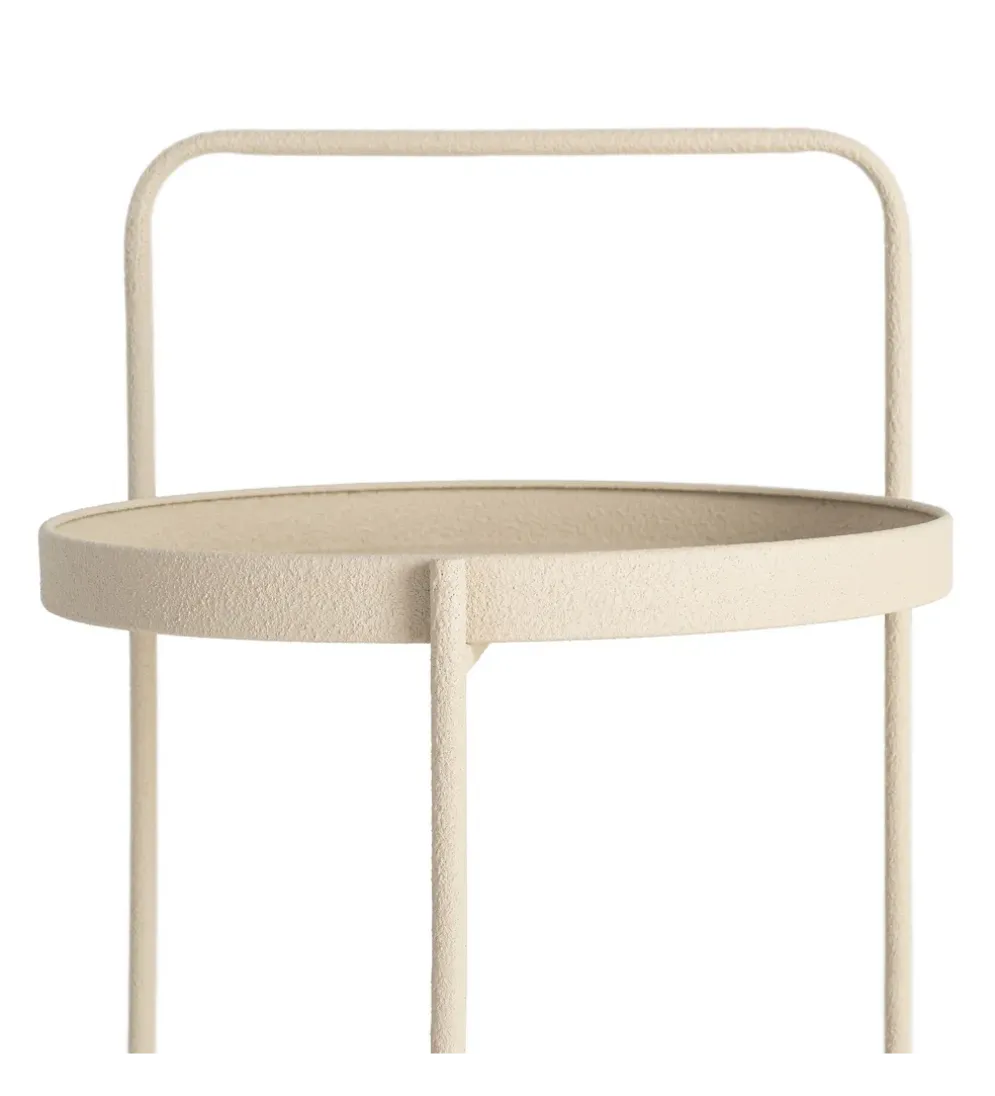 Stolik kawowy boczny LETIT 66 cm beżowy