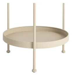 Stolik kawowy boczny LETIT 66 cm beżowy