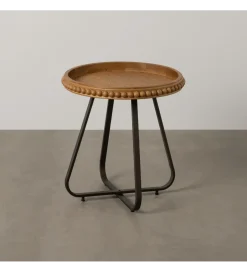 Stolik kawowy boczny LETTYN 52 cm drewno jodły