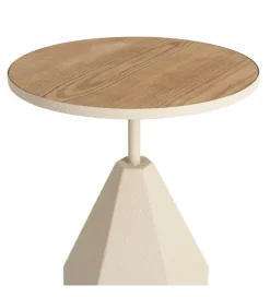 Stolik kawowy boczny MARENA 56 cm kremowy