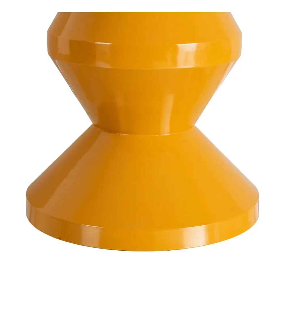 Stolik kawowy boczny PETARNO 47 cm musztardowy