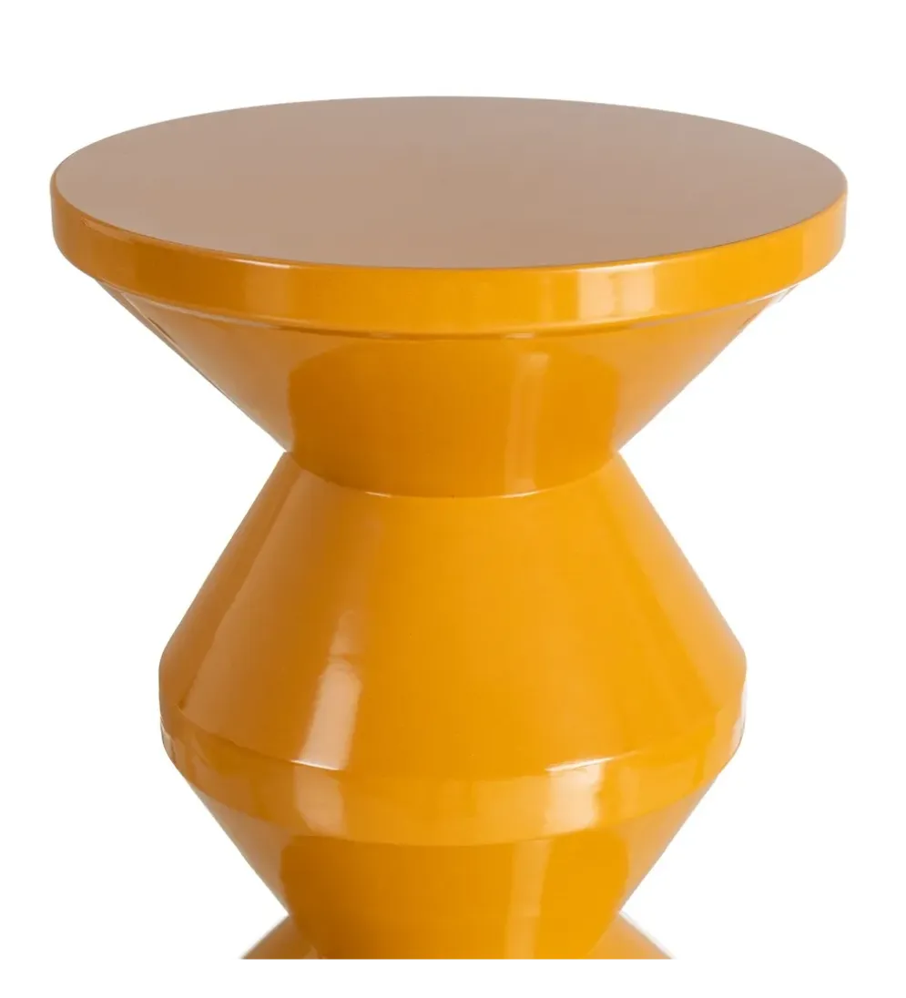 Stolik kawowy boczny PETARNO 47 cm musztardowy