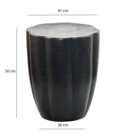 Stolik kawowy boczny WOHNLING 50 cm czarna