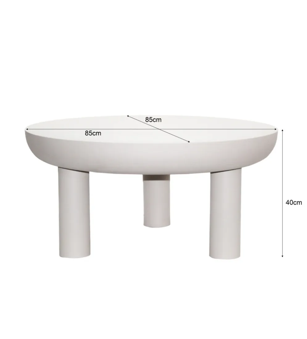 Stolik kawowy BRIX NIKO 85 cm biały
