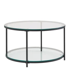 Stolik kawowy CALVIA 80 cm transparentny