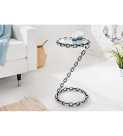 Stolik kawowy CATENA 33 cm srebrny