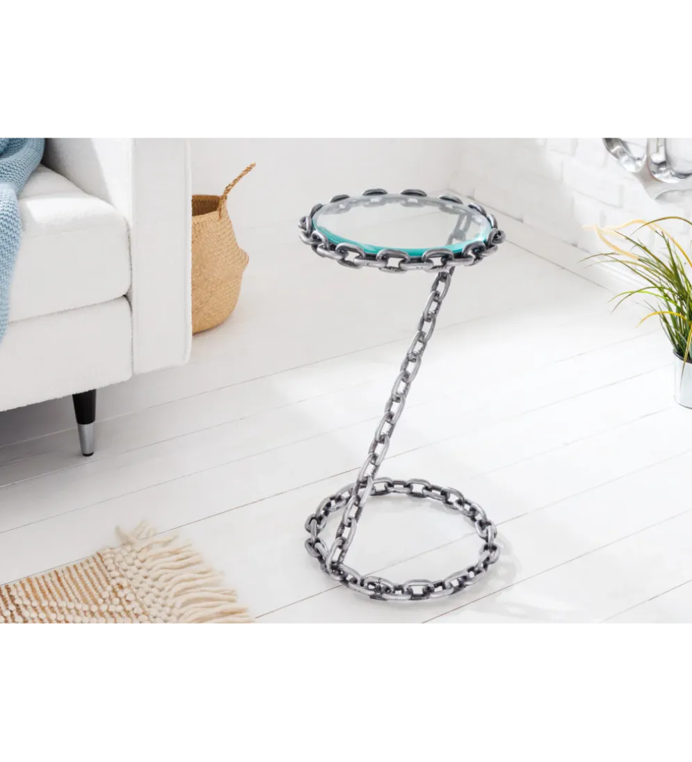 Stolik kawowy CATENA 33 cm srebrny