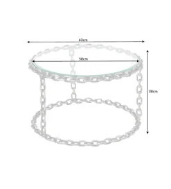 Stolik kawowy CATENA 65 cm srebrny