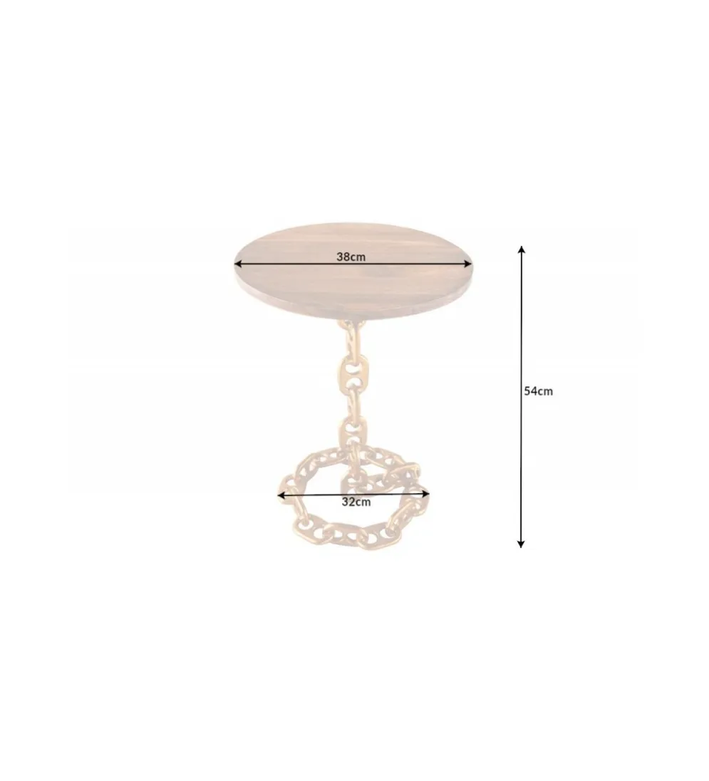 Stolik kawowy CATENA II 38 cm złoty