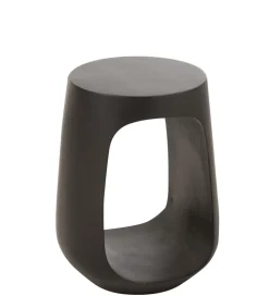 Stolik kawowy CAVE 35 cm drewno mango czarny