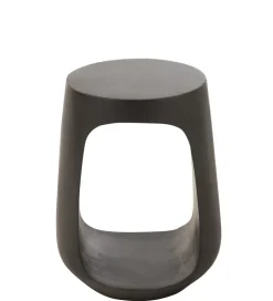 Stolik kawowy CAVE 35 cm drewno mango czarny