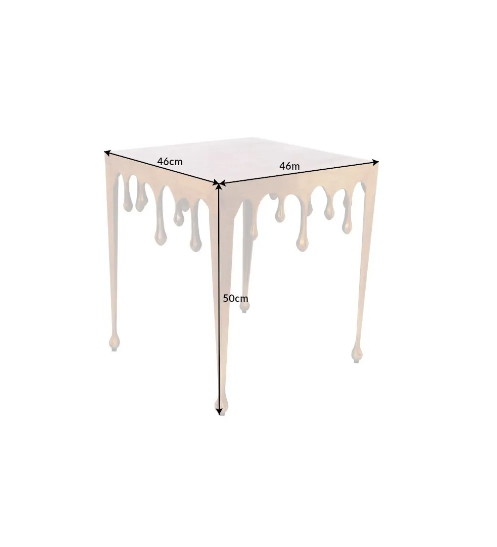 Stolik Kawowy 50 Cm Mystic Liquid Lin Złoty