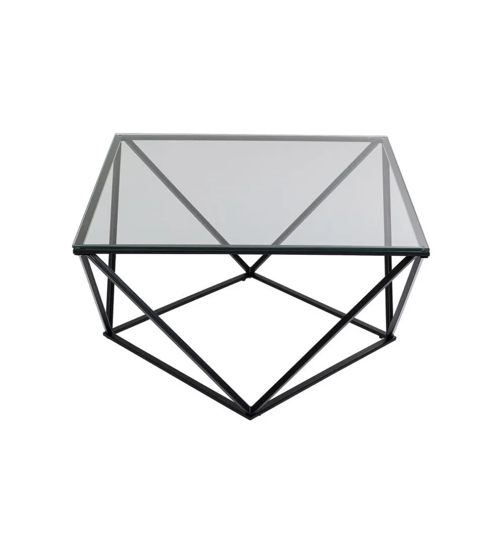 Stolik kawowy CRISTALLO 80 cm x 80 cm czarny