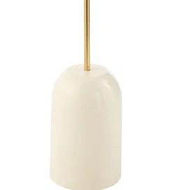 Stolik kawowy DISK 30 cm biało złoty