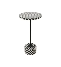 Stolik kawowy DOMERO CHESS 25 cm czarno biały
