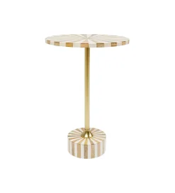 Stolik kawowy Domero Cirque 40 cm złoto biały