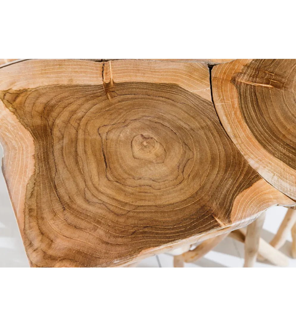 Stolik kawowy DRIFTWOOD 40 cm drewno teak naturalny