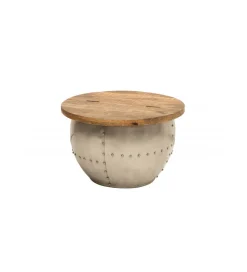 Stolik kawowy Drump Storage 68 cm drewno mango
